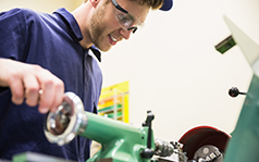 Man working on manufacturing floor