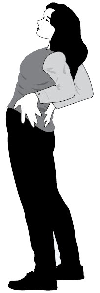 posture - woman holding back
