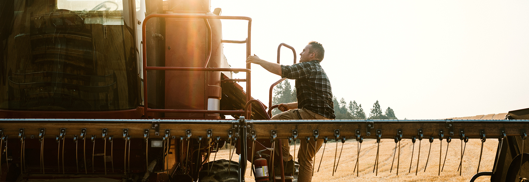 farmer on machine