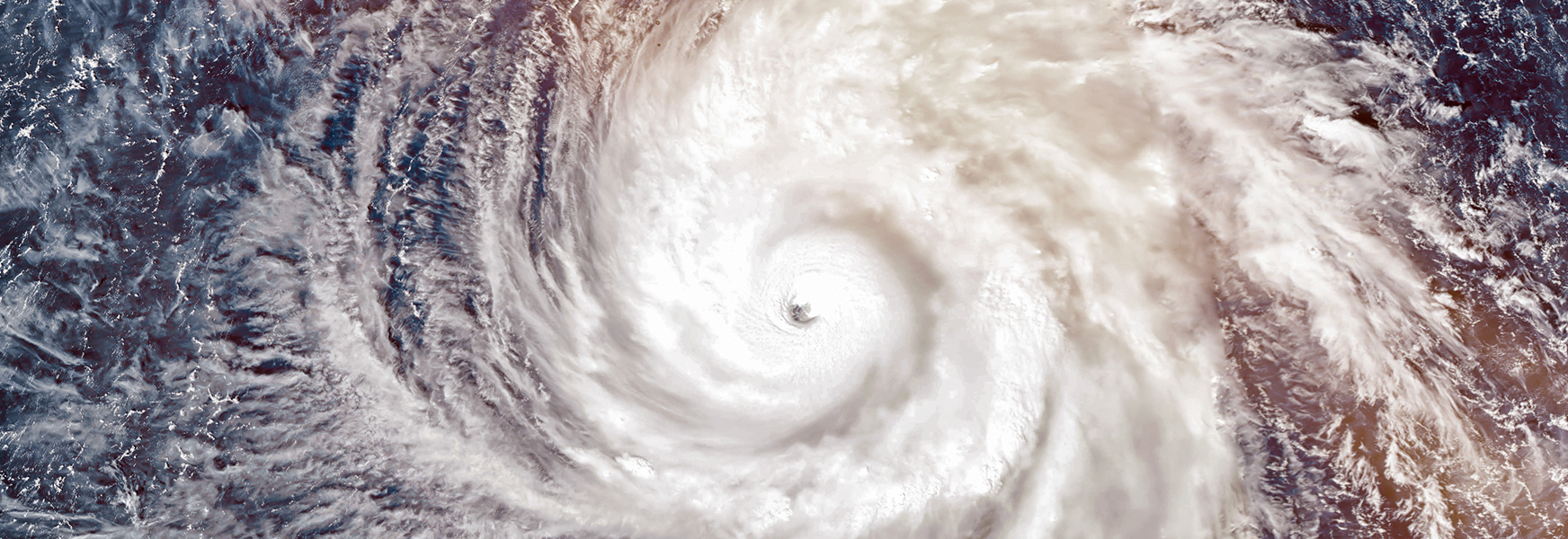 Satellite photo of large hurricane system