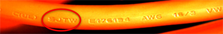 Extension cord designation