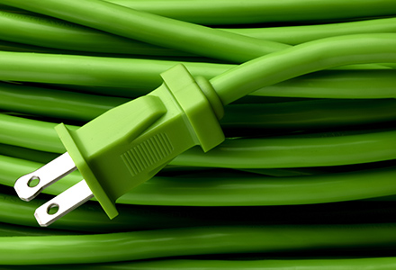 Green extension cord