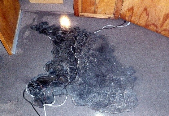 Burnt carpet due to powering humidifier with incorrect extension cord