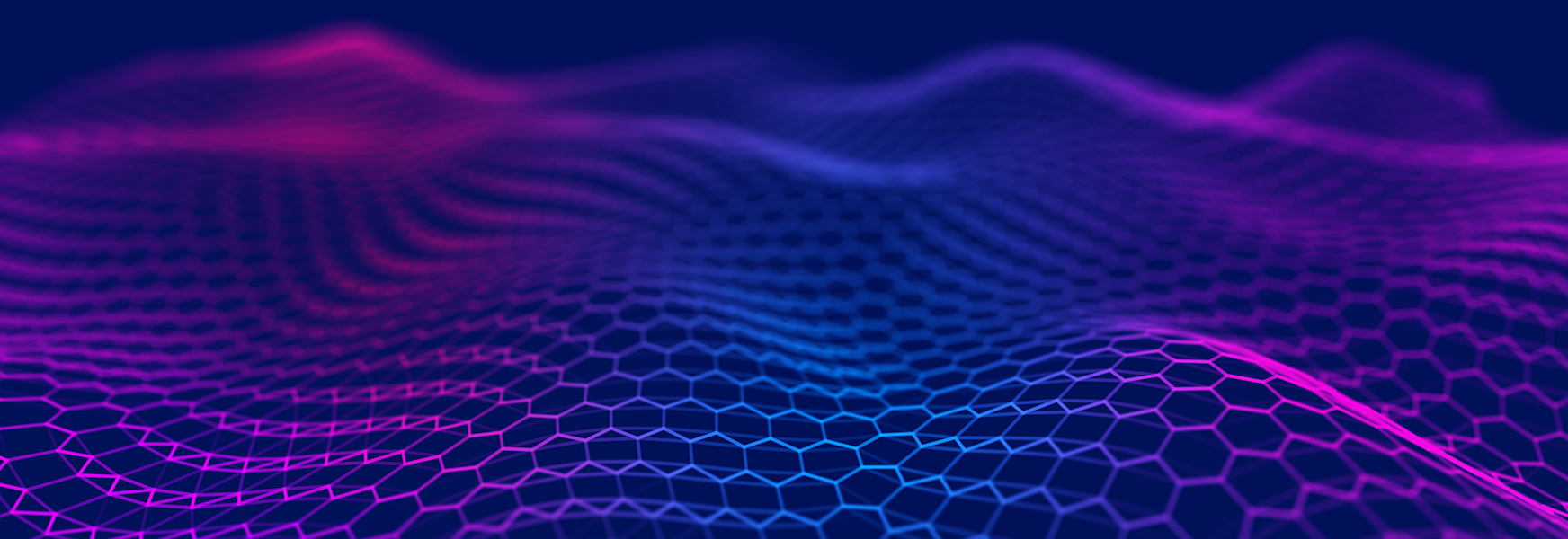 Purple abstract hexagonal wave