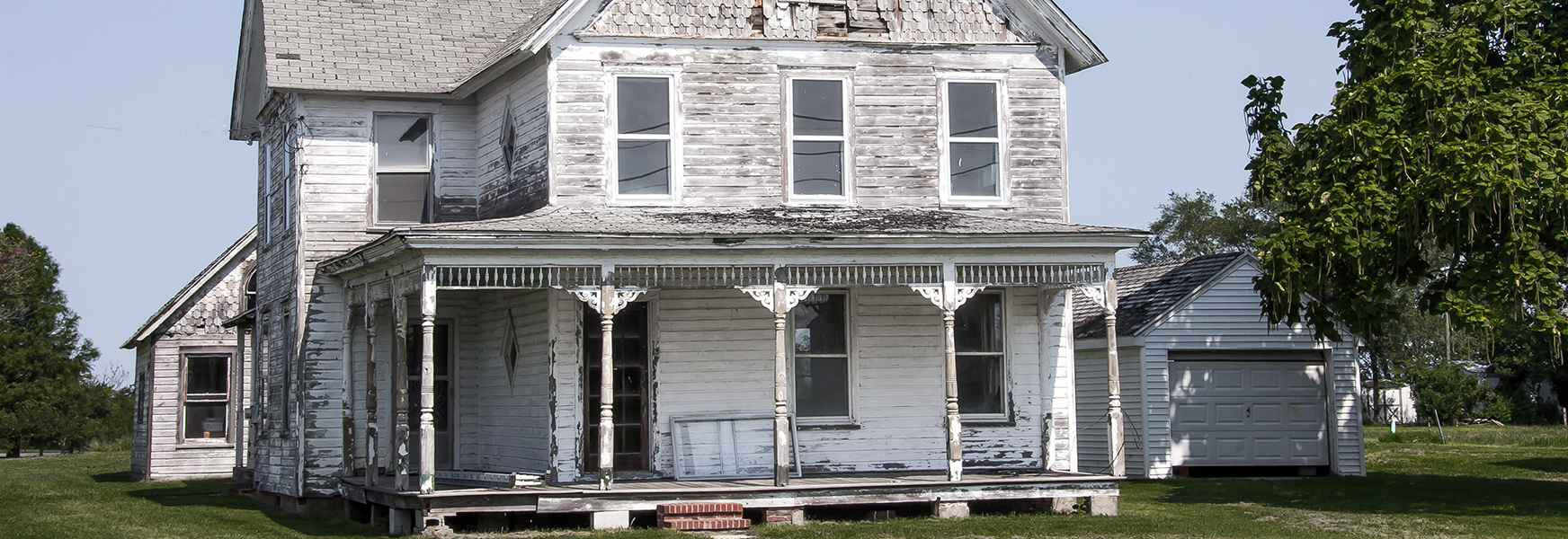 Old house with worn out paint
