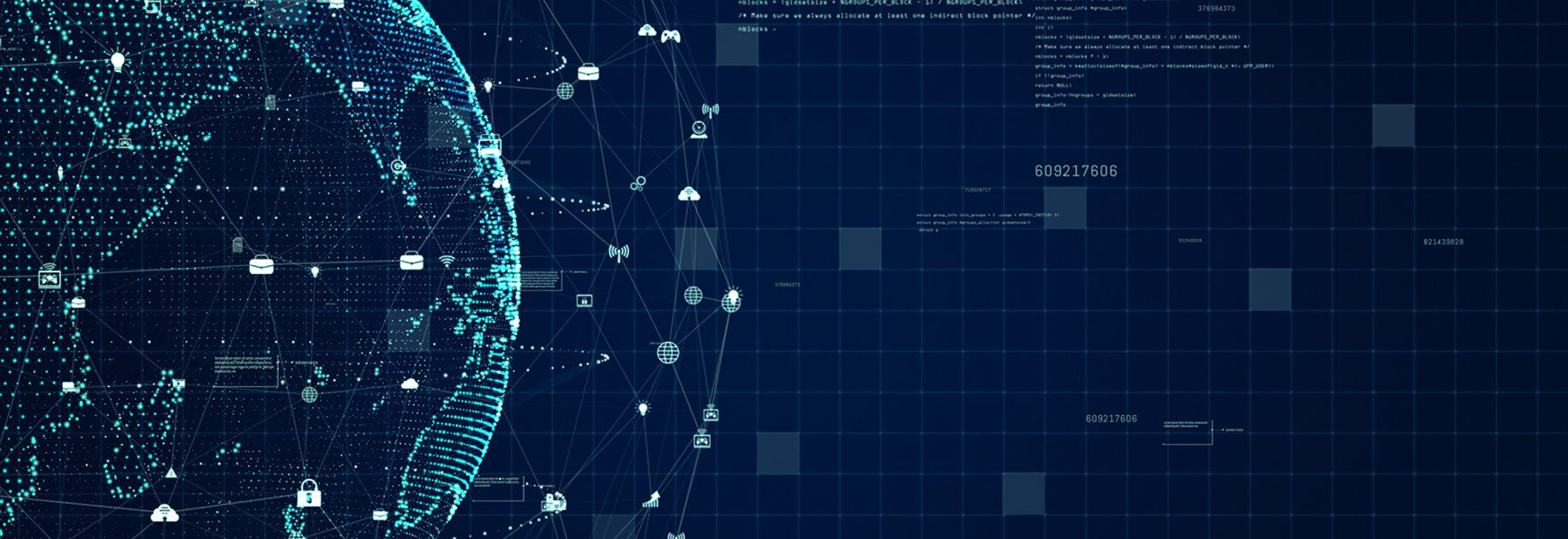 Digital globe in "cyber space"