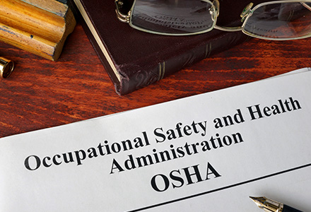OSHA papers on desk