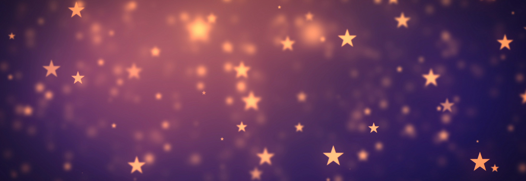 Shimmering stars against colorful backdrop