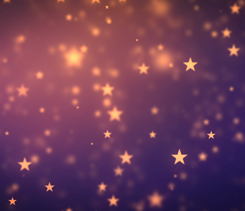 Shimmering stars against colorful backdrop