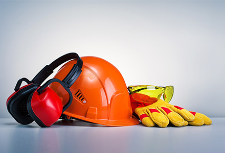 studio shot of personal protective equipment