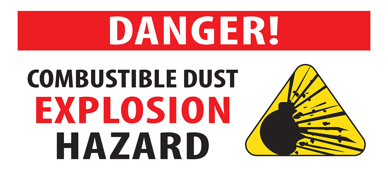 Danger! Combustible Dust Warning Sign