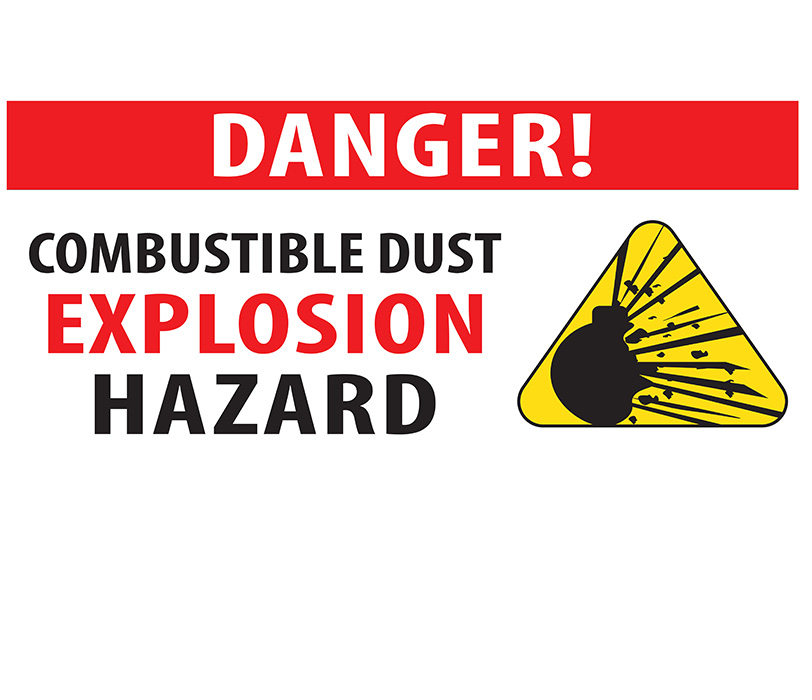 Danger! Combustible Dust Warning Sign
