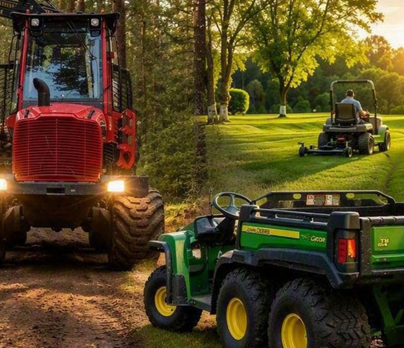 Heavy equipment collage