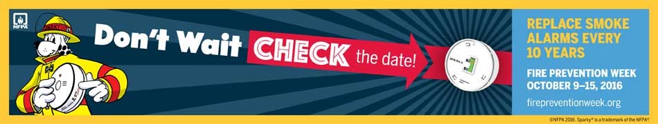 Don't Wait Check the Date! Replace smoke alarms every 10 years.