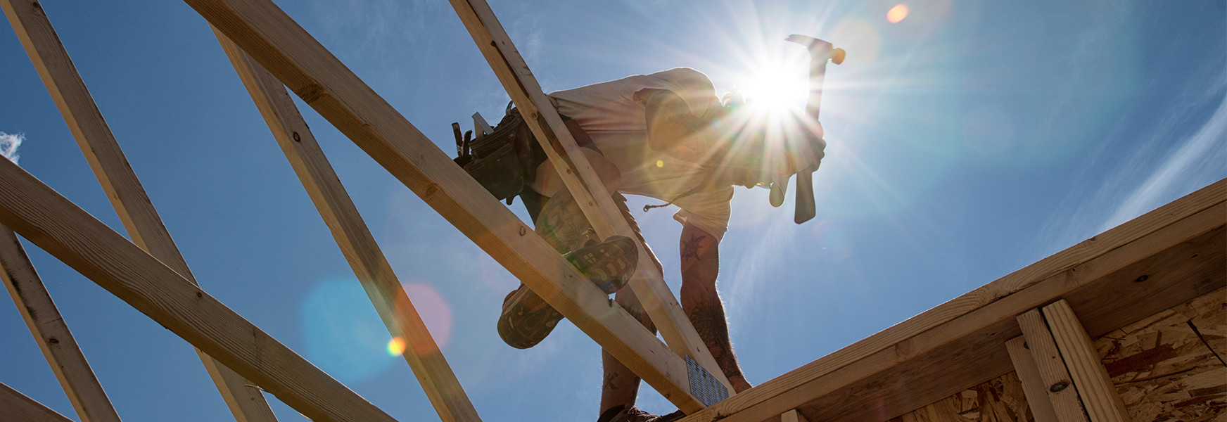 construction worker in sun