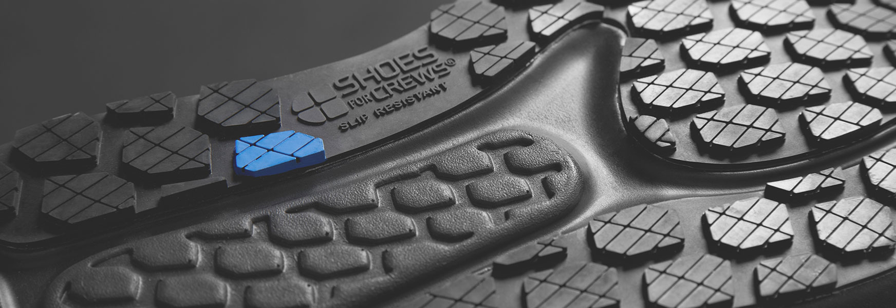 Bottom tread of a Shoes for Crews work boot