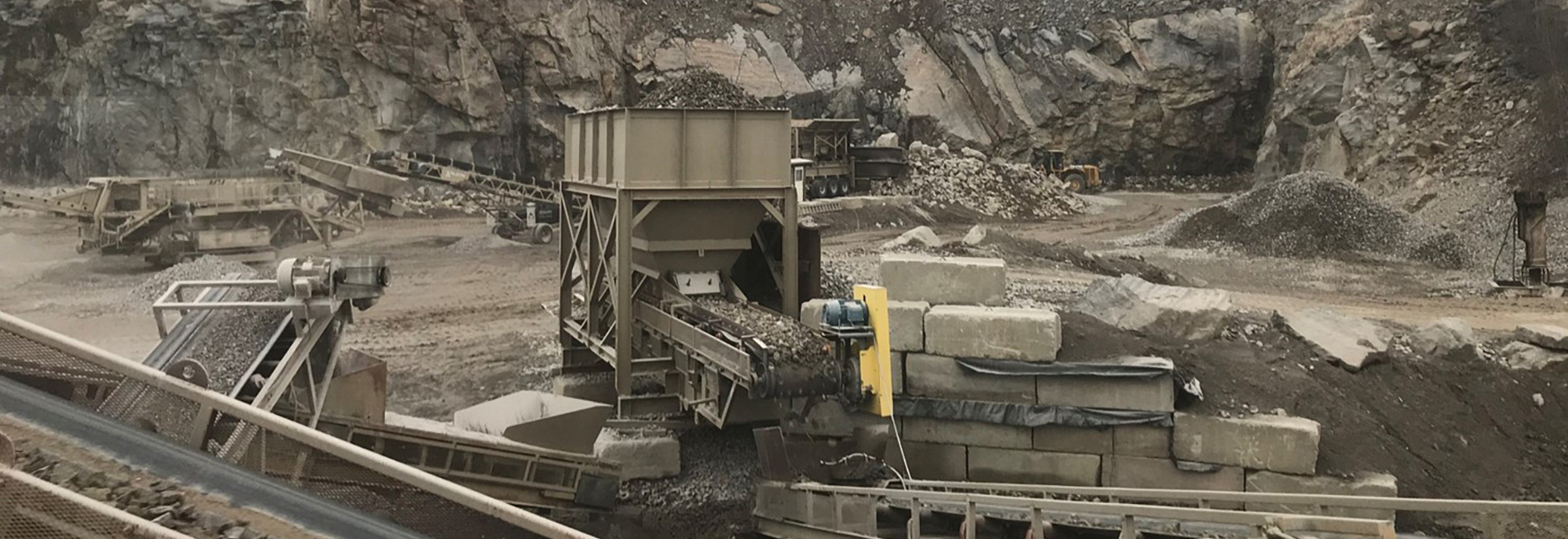 rock crusher on site