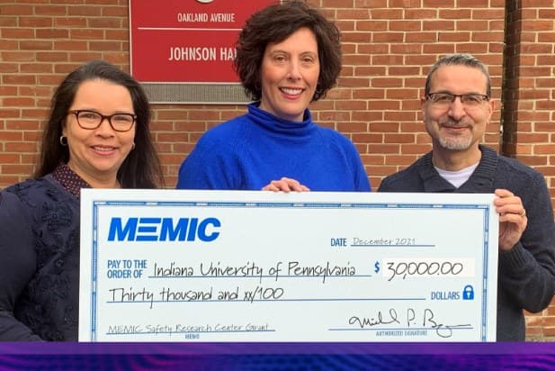 MEMIC Grants Indiana University of Pennsylvania $30,000 to Help Reduce Workplace Slips, Trips, Falls