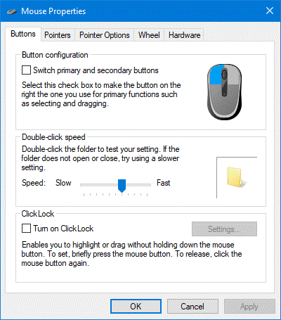 Windows Mouse Properties