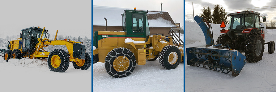 Heavy equipment used for snow removal